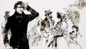 Johann Strauss pere w zapinanym płaszczu autorstwa English School