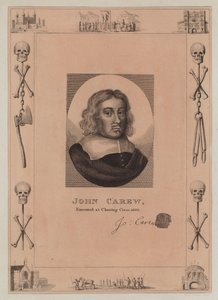 John Carew, stracony w Charing Cross, 1660 autorstwa English School