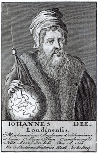 John Dee (1527-1608) londyńczyk (grafika) (zdjęcie bundw) autorstwa English School