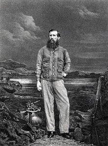 John Hanning Speke, frontyspis do jego książki „Dziennik odkrycia źródła Nilu”, opublikowana w 1863 r. (rycina) (zdjęcie czarno-białe) autorstwa English School