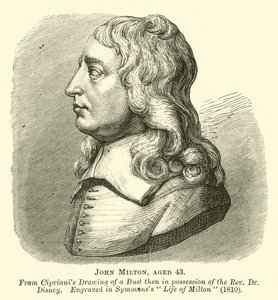 John Milton, lat 43 autorstwa English School