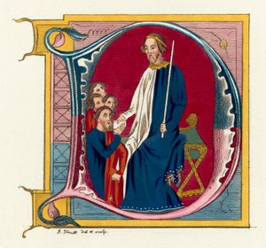John Of Gaunt, książę Lancaster (kolorowy grawerunek) autorstwa English School