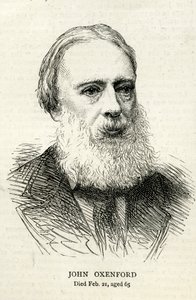 John Oxenford (1812-77) ilustracja z The Graphic 1877 autorstwa English School