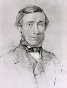 John Tyndall (1820-93) (węgiel wzmocniony bielą na papierze) autorstwa English School
