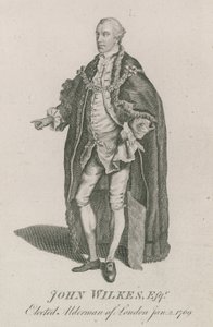 John Wilkes, wybrany radnym Londynu, 2 stycznia 1769 autorstwa English School