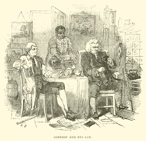 Johnson i jego kot (grawerunek) autorstwa English School