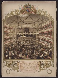 Bal Masque Julliena, Covent Garden Theatre, Londyn (kolor lito) autorstwa English School