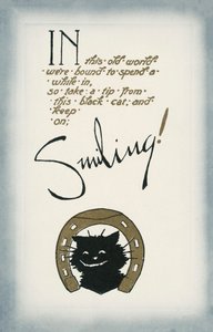 Keep on smiling (kolorowa litografia) autorstwa English School