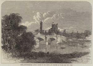 Kelso, Roxburghshire, ostatnio odwiedzony przez księcia i księżną Walii (grawerowanie) autorstwa English School