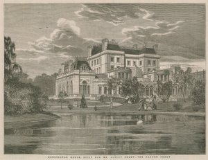 Kensington House, zbudowany dla pana Alberta Granta, front ogrodu autorstwa English School
