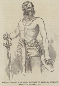 Khushal Dubey, Survarara Brahmin, z Rampur, Lukno, Nayak, 6. Pułku Piechoty Rodzimej (Inviring) autorstwa English School