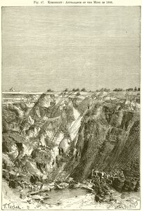 Kimberley: Wygląd kopalni w 1880 r. autorstwa English School