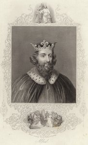 Król Alfred odbiera rodzinę Hastings autorstwa English School