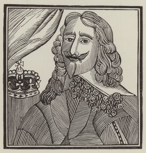 Król Karol I, męczennik (grafika) autorstwa English School