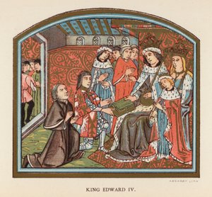 Król Edward IV (kolorowa litografia) autorstwa English School