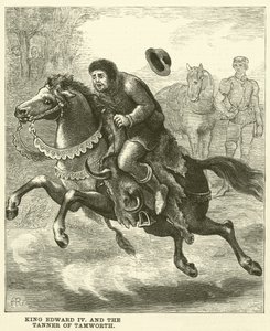 Król Edward IV i garbarz z Tamworth (rycina) autorstwa English School
