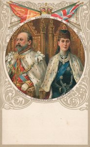 Król Edward VII i królowa Aleksandra autorstwa English School
