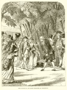 Król Jerzy III. i królowa Charlotte w Cheltenham autorstwa English School