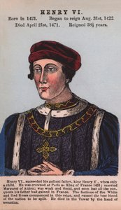 Król Henryk VI (kolorowy grawerunek) autorstwa English School
