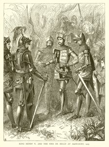 Król Henryk V i Sire de Helly w Agincourt, 1415