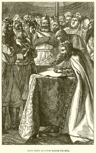 Król Jan podpisuje Magna Charta autorstwa English School