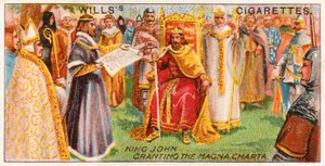 Król Jan udzielający Magna Charta autorstwa English School