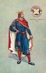 Król Offa Of Mercia 793, Korowód św. Albana 1907 (kolor lito) autorstwa English School