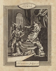Król Salomon mądry sąd autorstwa English School