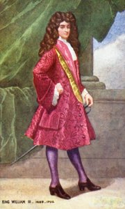 Król Wilhelm III (kolorowa litografia) autorstwa English School