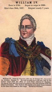 Król Wilhelm IV (kolorowy grawerunek) autorstwa English School