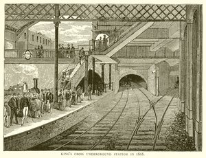 Stacja metra Kings Cross w 1868 r. autorstwa English School