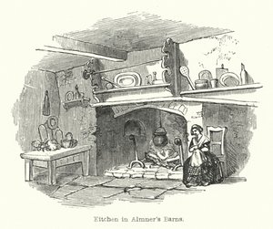Kuchnia w stodołach Almnera (grafika) autorstwa English School