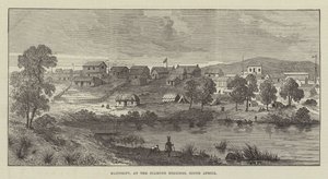Klipdrift, w Diamond Diggings, RPA (grawerowanie) autorstwa English School