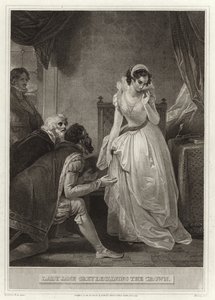 Lady Jane Grey odrzuca koronę autorstwa English School