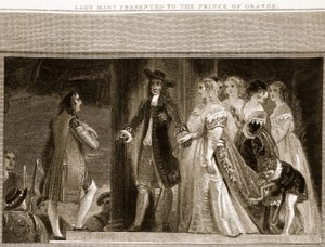 Lady Mary podarowana księciu Orange, ilustracja z Davida Hume