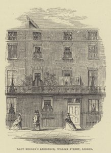 Rezydencja Lady Morgan, William Street, Londyn (grafika) autorstwa English School