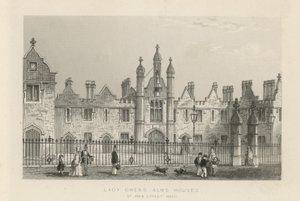 Lady Owens Alms Houses na St John Street Road autorstwa English School