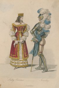 Lady Rowena i Ivanhoe autorstwa English School