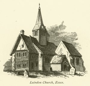 Kościół Laindon, Essex (grawerunek) autorstwa English School
