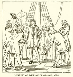 Lądowanie Wilhelma Orańskiego, 1688 autorstwa English School