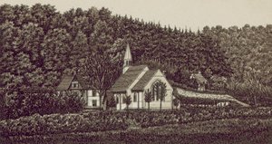 Kościół Langrish (litografia) autorstwa English School