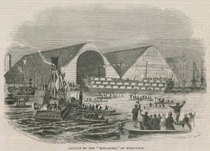 Uruchomienie Boscawen w Woolwich autorstwa English School