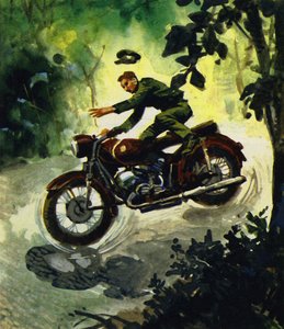 Lawrence zginął w 1935 roku w wypadku motocyklowym autorstwa English School
