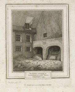 Hala Handlarzy Skórzanych, ul. Bishopsgate. Zburzony 1799 autorstwa English School