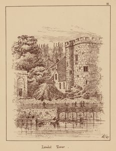Lendal Tower (litografia) autorstwa English School