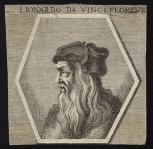 Leonardo da Vinci autorstwa English School