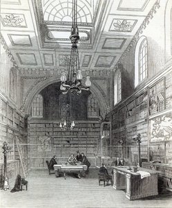 Biblioteka Izby Lordów, z „The Illustrated London News”, 22 marca 1845 r. autorstwa English School