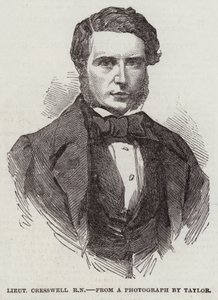 Porucznik Cresswell, RN (Grawerowanie) autorstwa English School