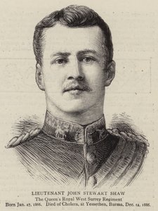 Porucznik John Stewart Shaw (grafika) autorstwa English School