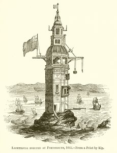 Latarnia morska wzniesiona w Portsmouth, 1665 autorstwa English School